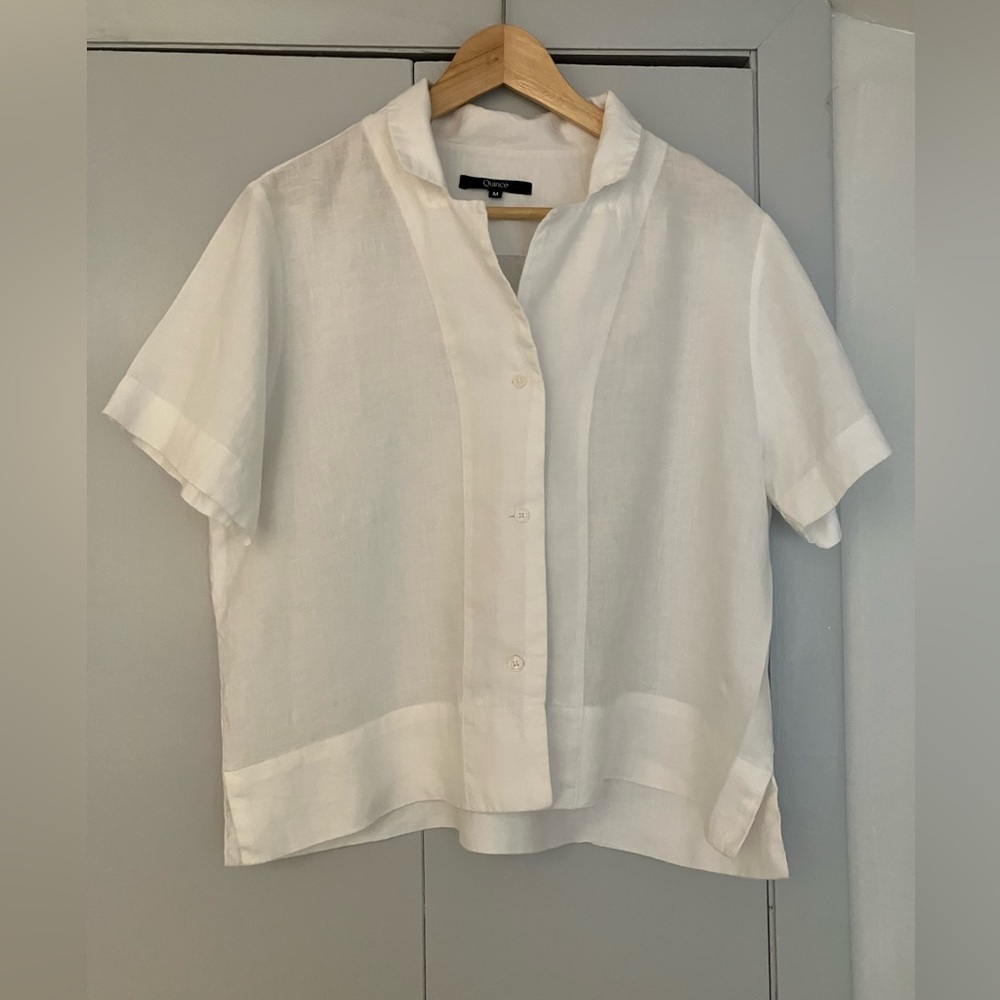 Quince double breasted blouse